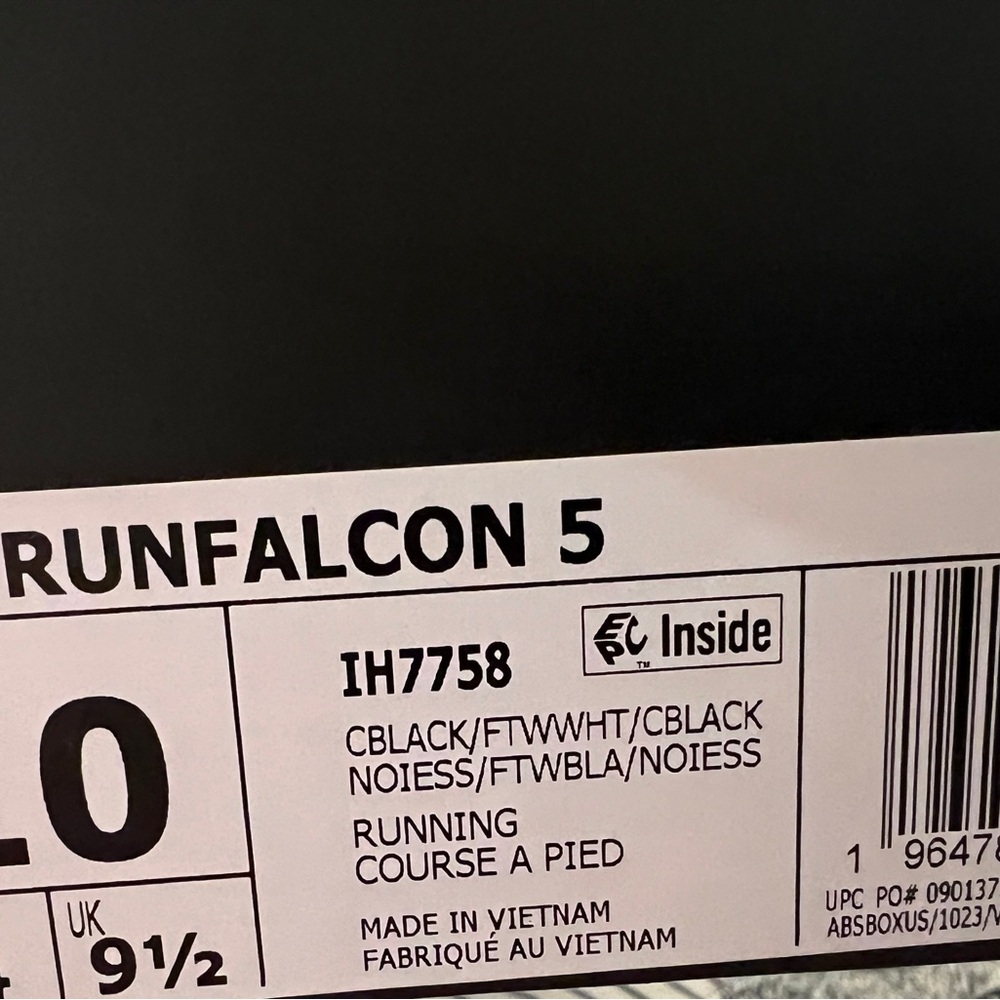 Adidas Runfalcon 5 Black and White Sneakers